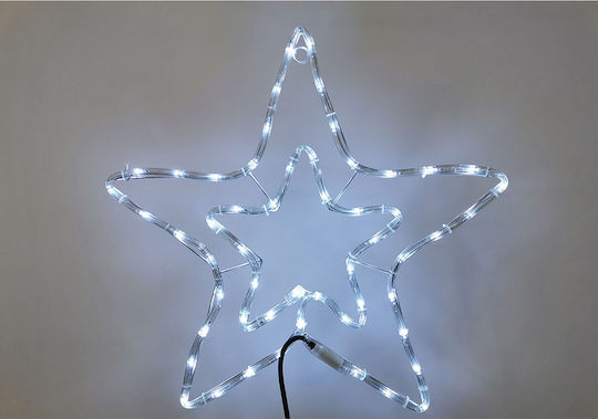 Stea Dublă 54 LED Lumină Rece Albă 58x58cm Stea Dublă 54 LED Lumină Rece Albă 58x58cm