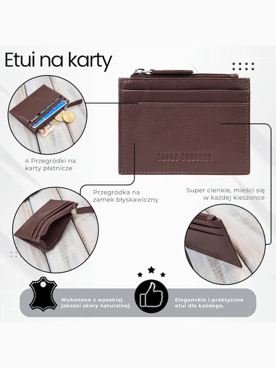 Portofel bărbătesc De călătorie cu RFID Tabac maro