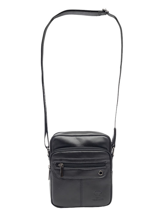 Piele Geantă pentru bărbați De umăr / tip crossbody Neagră