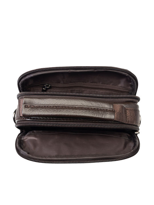 Piele Geantă pentru bărbați De umăr / tip crossbody Maro