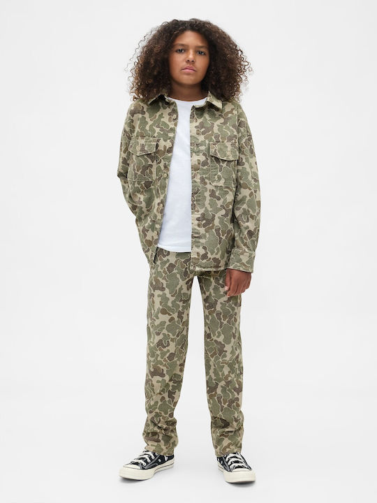 Kids Shirt Long Sleeve Denim Camouflage (camo)
