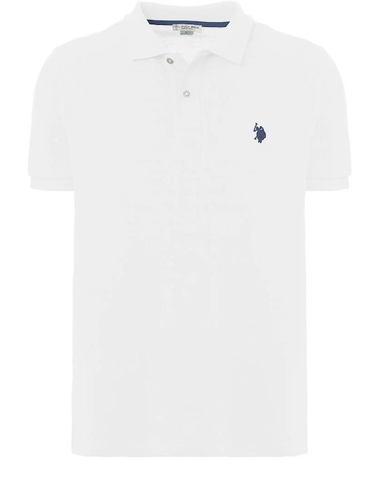 'king' Polo Μπλούζα Κοντομάνικη Λευκή