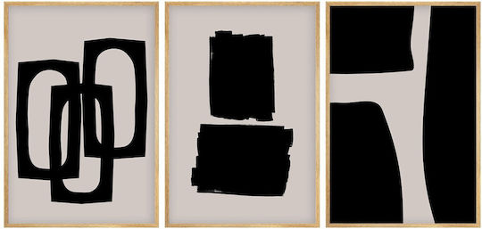 Set MDF Paintings Frame 3 Pieces Huhu236 50 x 35 693bse1941 50x35 Cm