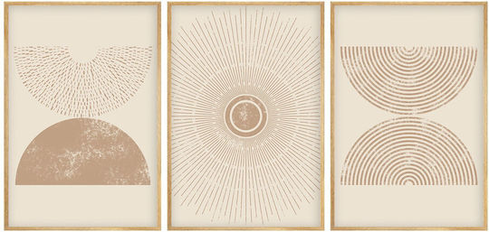 Set MDF Paintings Frame 3 Pieces Huhu258 50 x 35 693bse4031 50x35 Cm