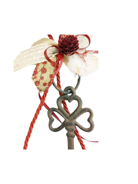 Kalliopi Silver Handmade Hanging Lucky Charm Basin Wrench Red 2026 5x12cm 1pcs