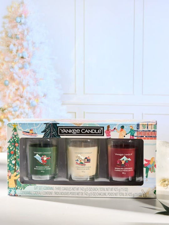 Christmas Scented Candles Giftset Set 3 Pieces 2652679e 3x142g Multicolour Yankee Candle