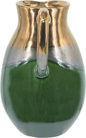 Artekko Decorative Vase Electric Green 20.5x16x25cm