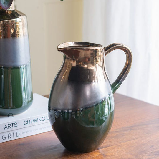 Artekko Decorative Vase Electric Green 20.5x16x25cm