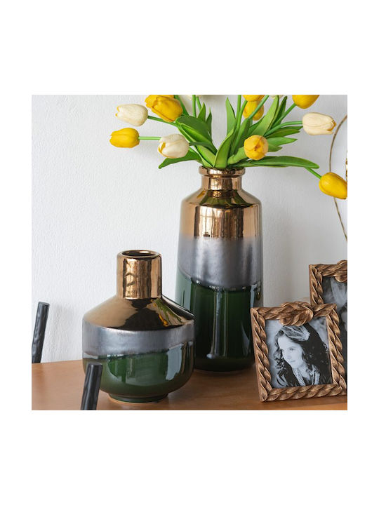 Artekko Vază Decorativă Ceramică Electric Verde 15.5x15.5x20cm 1buc