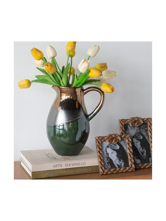 Artekko Vază Decorativă Ceramică Electric Verde 20.5x16x25cm 1buc
