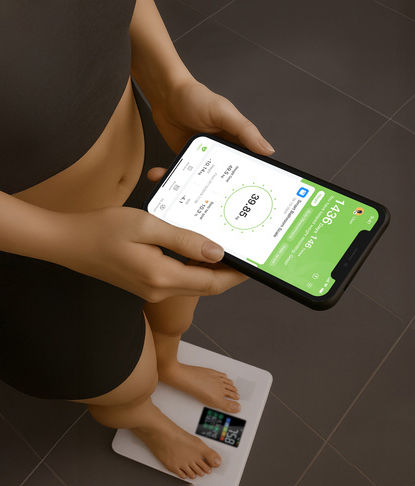 Smart Cantar De Baie 226kg Cu Analizator De Grăsime Corporală Și Bluetooth Alb ZY12063QWS76
