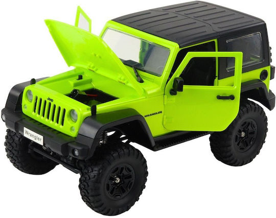 Off-road Remote Controlled Rc Jeep Wrangler Rock Crawler Green 1:14 Double E