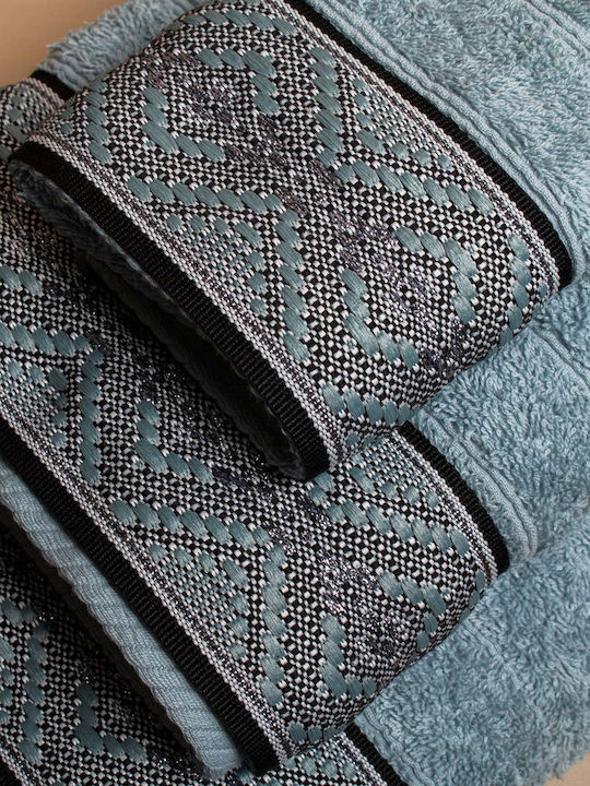 White Fabric Πετσέτα Χεριών Serpa 30x50εκ. Γαλάζια Βάρους 600gr/m²