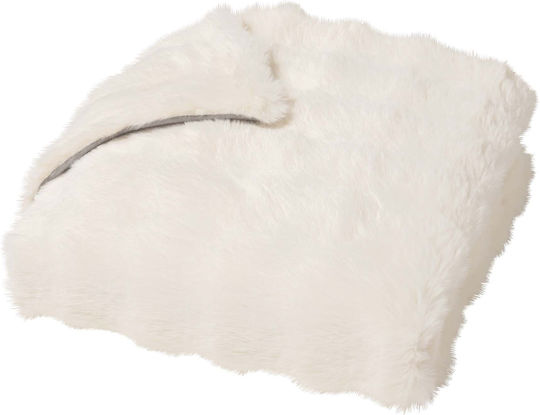Douceur d'Intérieur Κουβέρτα Fleece Καναπέ 125x150εκ. White
