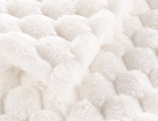 Douceur d'Intérieur Одеяло Sherpa За Канапе 125x150см Бяло