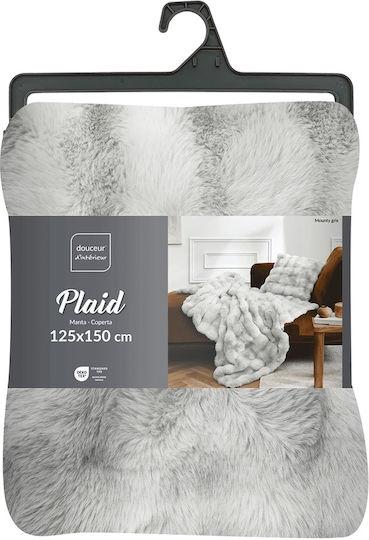 Douceur d'Intérieur Κουβέρτα Fleece Καναπέ 125x150εκ. Grey