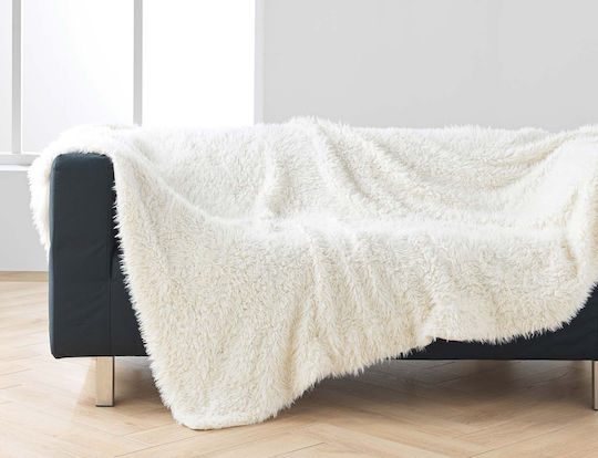 Douceur d'Intérieur Κουβέρτα Fleece Υπέρδιπλη 220x240εκ. White