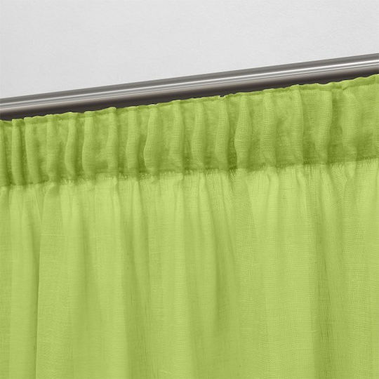 Lino Home Green Pencil Pleat Curtain 150x295cm