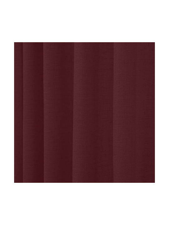 Lino Home Κουρτίνα με Τρέσα Μπορντό 150x295εκ.