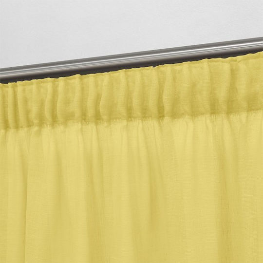 Lino Home Κουρτίνα με Τρέσα Πράσινη 150x295εκ.