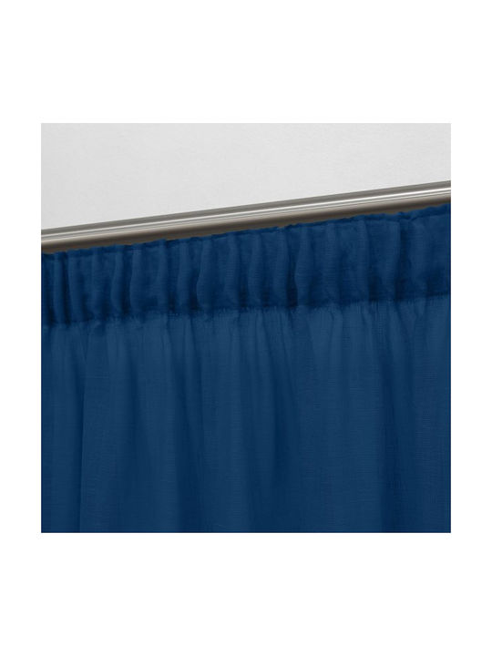 Lino Home Κουρτίνα με Τρέσα Μπλε 150x295εκ.