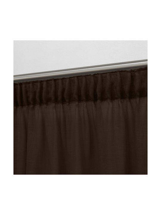 Lino Home Perdea Cu Coafură Maro 150x295cm