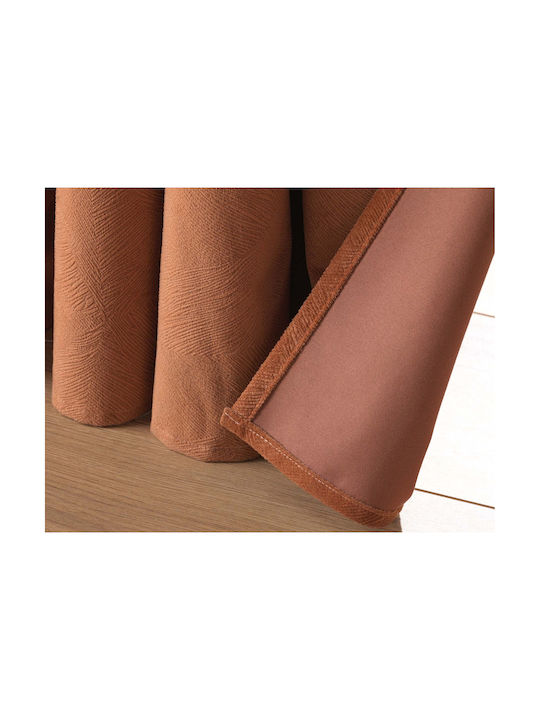 Douceur d'Intérieur Curtain Blackout Window with Grommet Brown 140x260cm