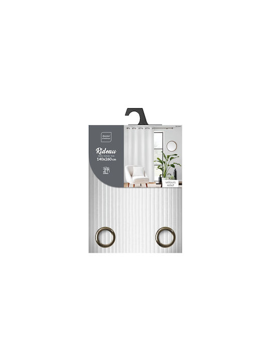 Douceur d'Intérieur Curtain with Grommet White 140x260cm