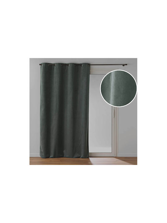 Douceur d'Intérieur Curtain Blackout Window with Grommet Gray 140x260cm