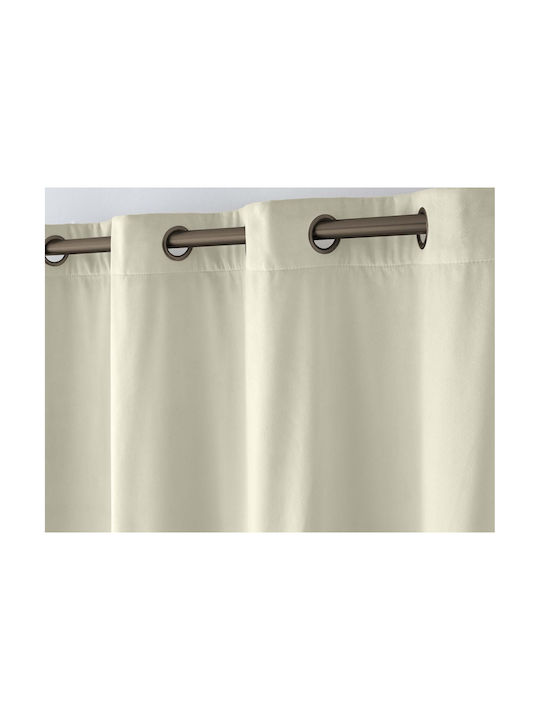 Douceur d'Intérieur Curtain Blackout Window with Grommet Beige 140x260cm