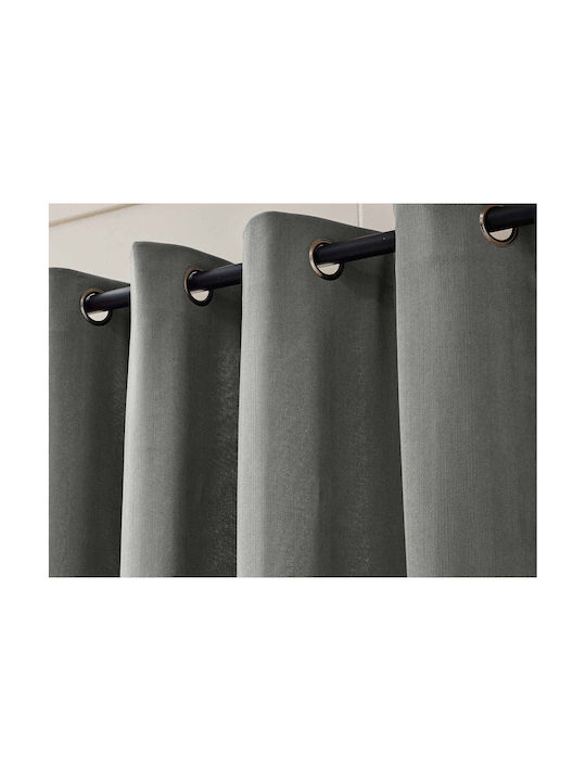 Douceur d'Intérieur Curtain Window with Grommet Gray 140x260cm