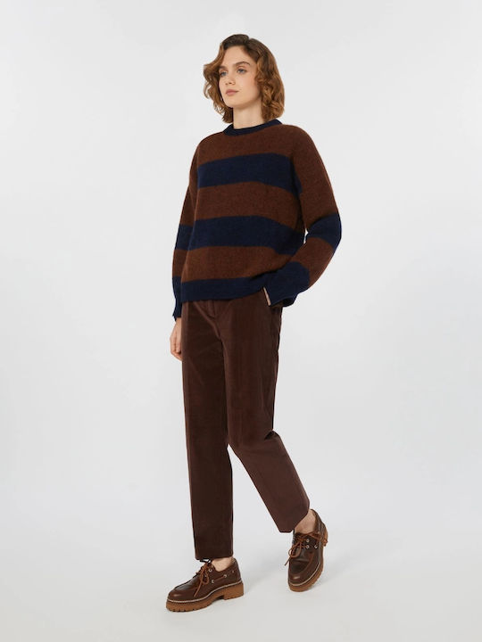Damen Pullover Wolle Wine Coloured