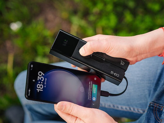 Tracer Power Bank 10000mAh 100W με Θύρα USB-A και Θύρα USB-C Μαύρο