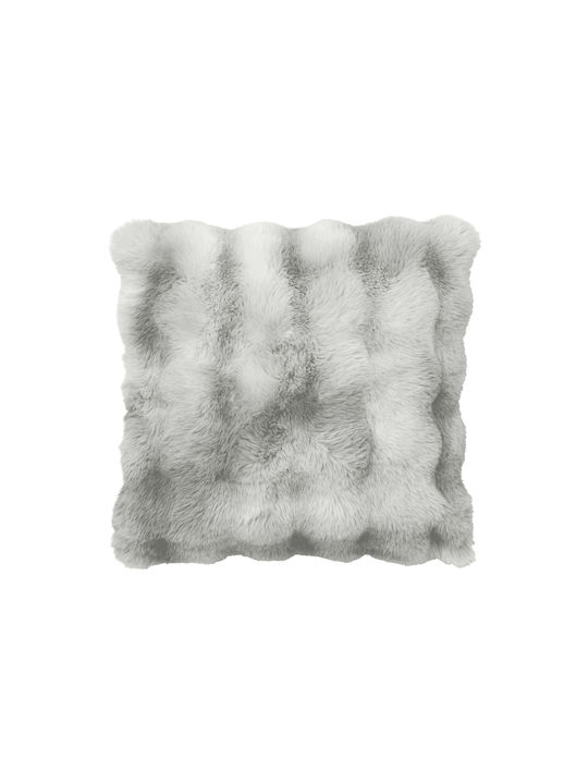 Douceur d'Intérieur Sofa Cushion Furry Gray 45x45cm