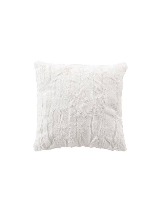 Douceur d'Intérieur Μαξιλάρι Καναπέ από Γούνα Natural 45x45εκ.
