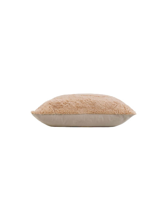 Douceur d'Intérieur Μαξιλάρι Καναπέ από Γούνα Sand 45x45εκ.