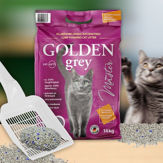 Golden Άμμος Γάτας Μπετονίτης με Άρωμα Baby Powder 7kg