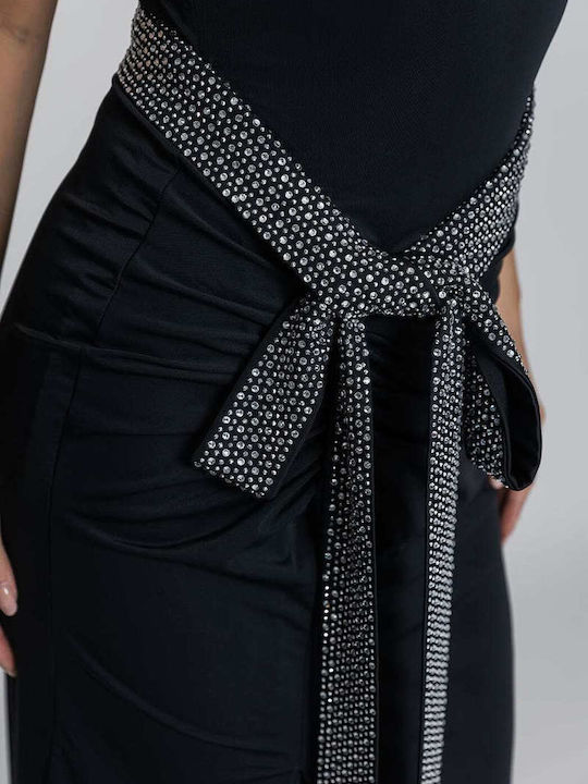 Sommer Maxi Abendkleid Schwarz