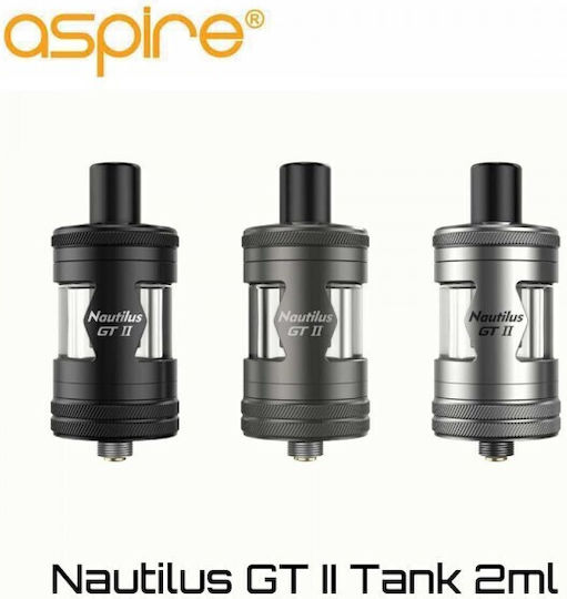 Aspire Nautilus Gt Ατμοποιητής Ηλεκτρονικού Τσιγάρου 2ml Μαύρο