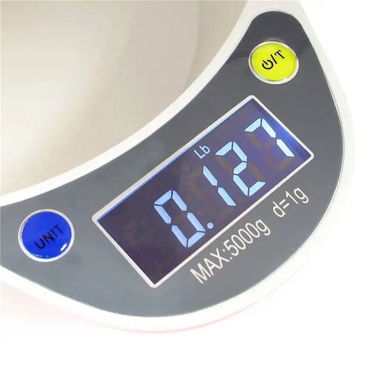 Automatic Food Bowl for Dog & Cat ABS Plastic 21.5x16.5cm with Scale