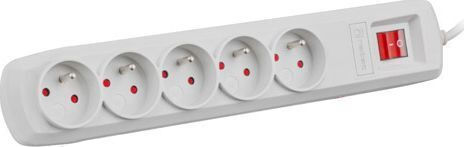 Natec Bercy Power Strip with Surge Protection 5 Positions with Switch and Cable 3m Gray