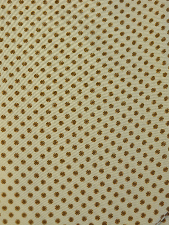 E-Ties Men's Tie Silk Printed in Beige Color