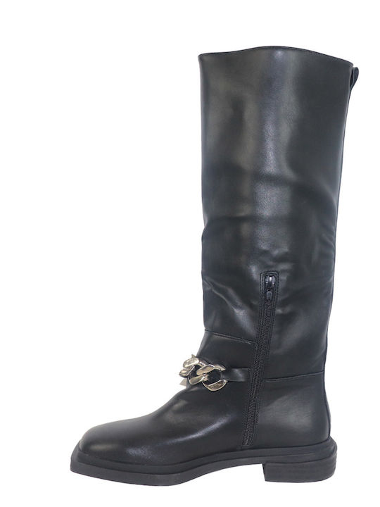 Synthetic Leather Women's Boots Black