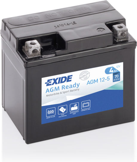 Exide Motorcycle Battery with Capacity 4Ah