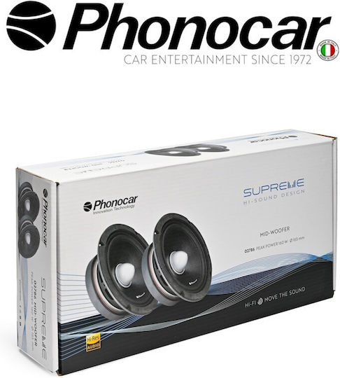 Phonocar Auto-Lautsprecher Supreme 6.5" mit 80W RMS (Tieftöner)