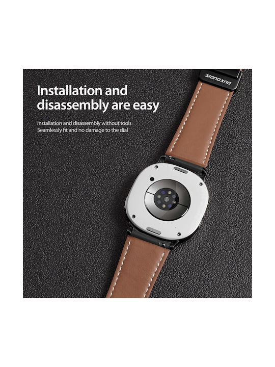 Samsung Galaxy Watch 8 40mm/44 Mm Watch 8 Classic 46mm Dux Ducis Ya Series Δερμάτινο Λουράκι Black Samsung Galaxy Watch 8 40mm/44 Mm Watch 8 Classic 46mm Dux Ducis Ya Series Δερμάτινο Λουράκι Black