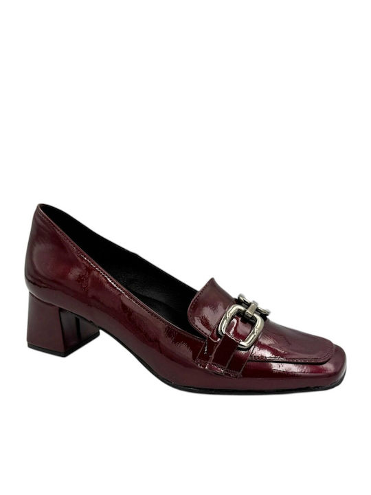 Burgundy Medium Heels