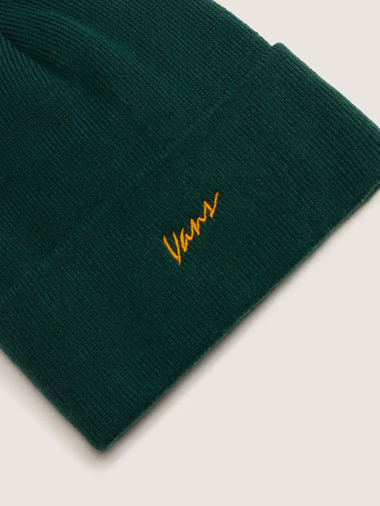Tall Cuff Beanie Beanie Knitted in Green color