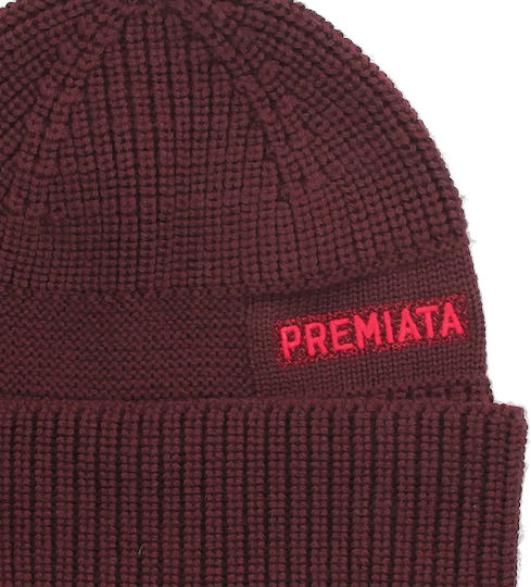 Beanie Beanie Knitted in Burgundy color