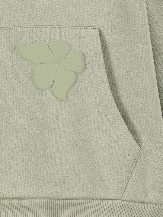 Damen Sweatshirt Kapuzen Mint Green